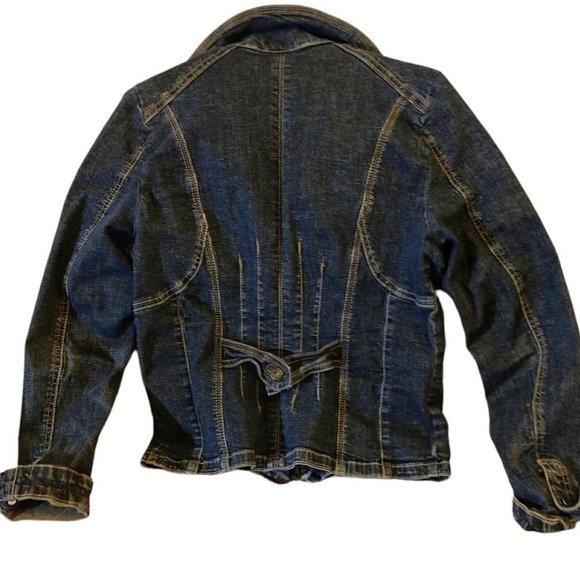 Ladies' Jean Jacket, Dark Wash - Picture 2 of 3
